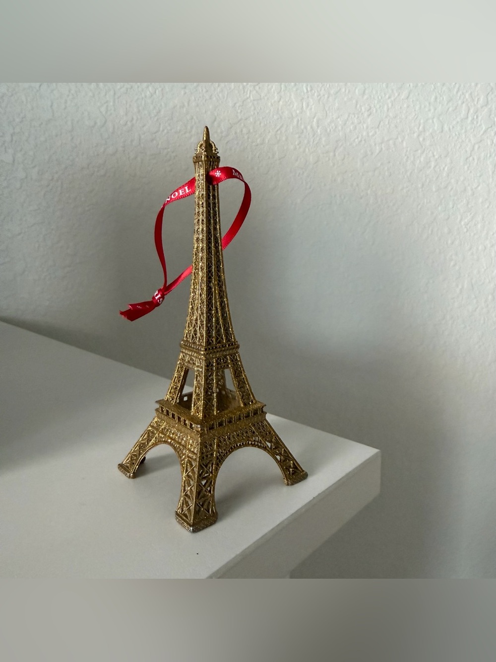 Souvenir de Paris Gold Eiffel Tower Christmas Tree Ornament